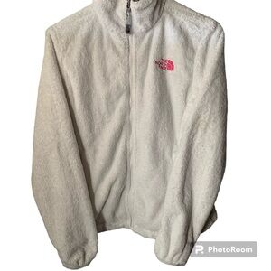 The North Face Pink & White Osito Faux Fur Teddy Winter Jacket Coat Limited Ed.